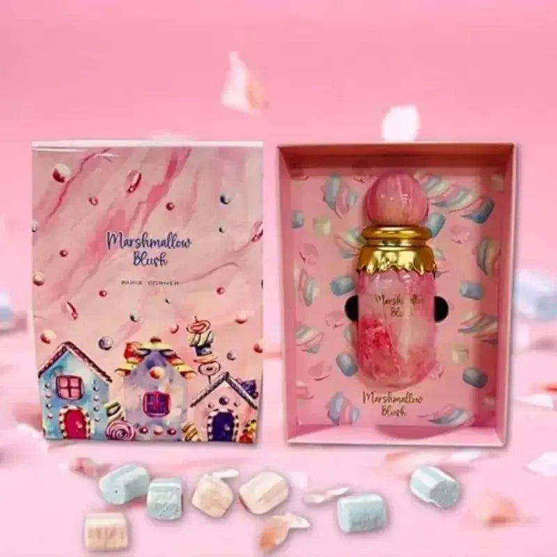 Paris Corner Marshmallow Blush Eau de Parfum for Women 3.4oz / 100ml Sweet Strawberry and Vanilla Scent 24H Long-Lasting