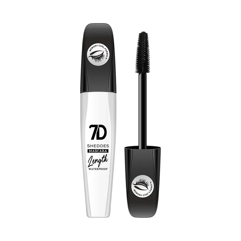 1/2/3PCS 7D Fiber Mascara Ultra Lengthening & Thickening Mascara Brush False Eyelash Effect Waterproof Mascara Black Fiber Masca