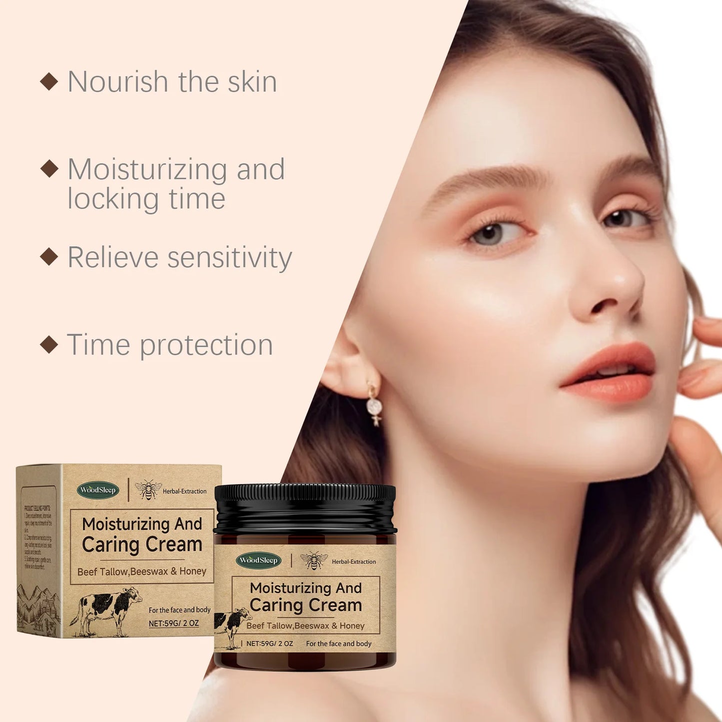 Woodsleep Body Moisturizing Cream Remove Acne Marks Oil Control Deeply Nourish Improve Dullness Bleaching Skin Care Lotions 59g