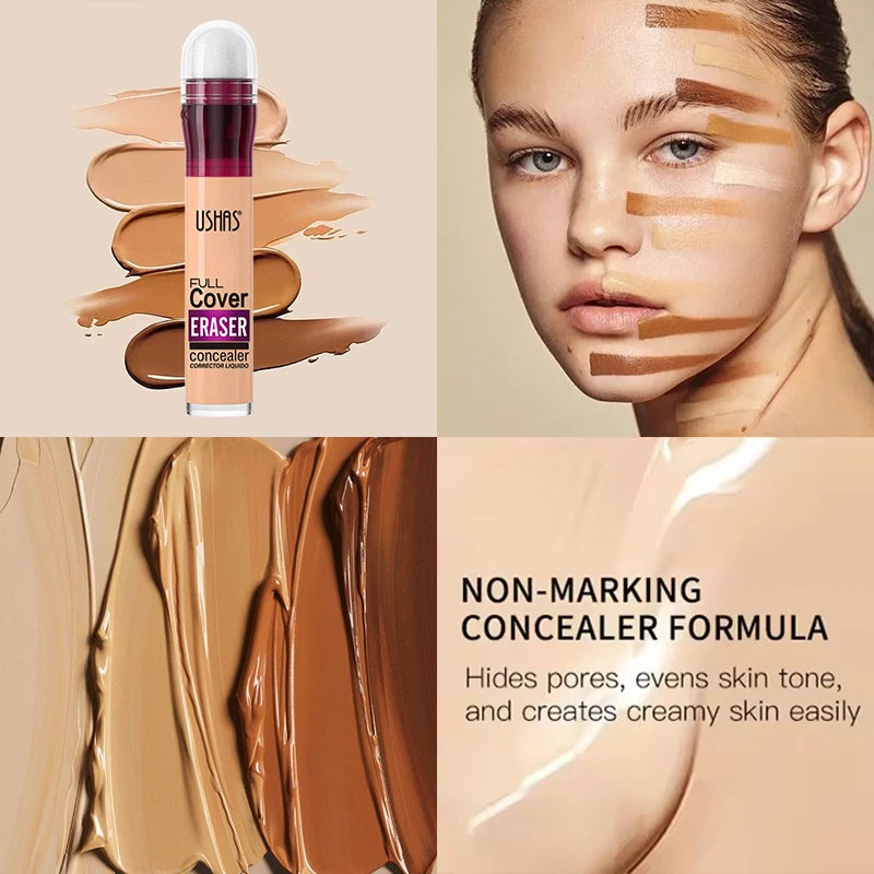 Sponge Head Concealer for Dark Circles, Tears, Freckles, Acne, Dark Circles, Pigmentation and Blemishes, Creating Natural Skin