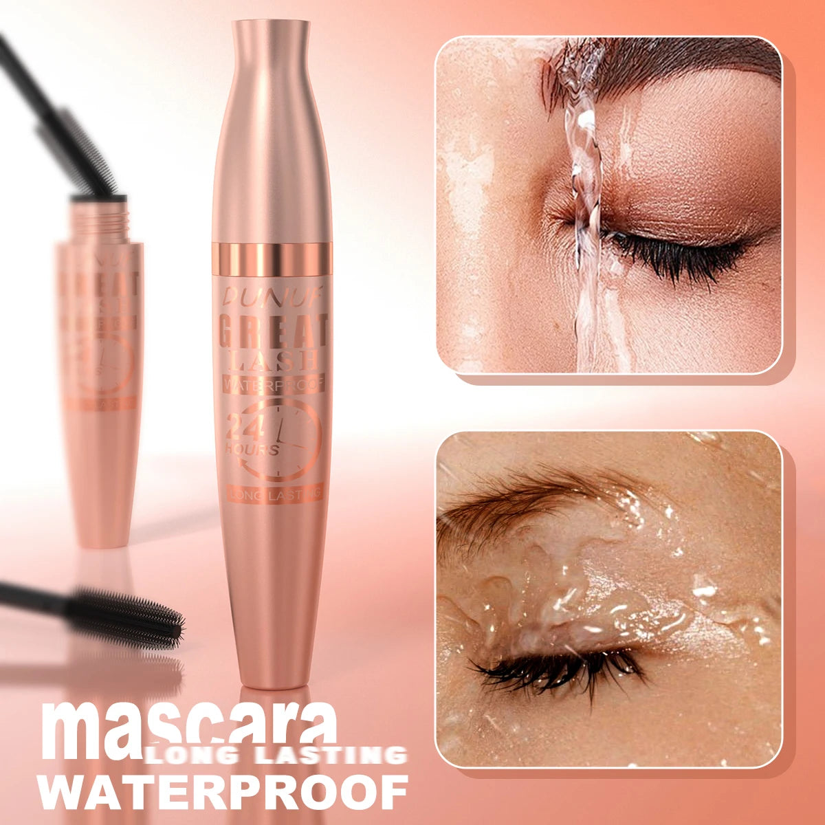 1pc/2pc/5pc/set Waterproof Black Mascara Lengthening Curling Long-lasting Volumizing Smudge-proof Y2K Daily & Party Makeup Gift