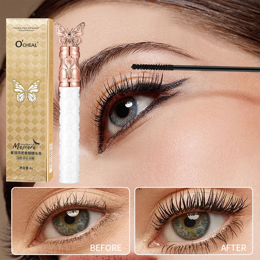 Honey Talk Mascara is long, thin, curly, thick, non-smudgy, long-lasting, waterproof and sweat resistant