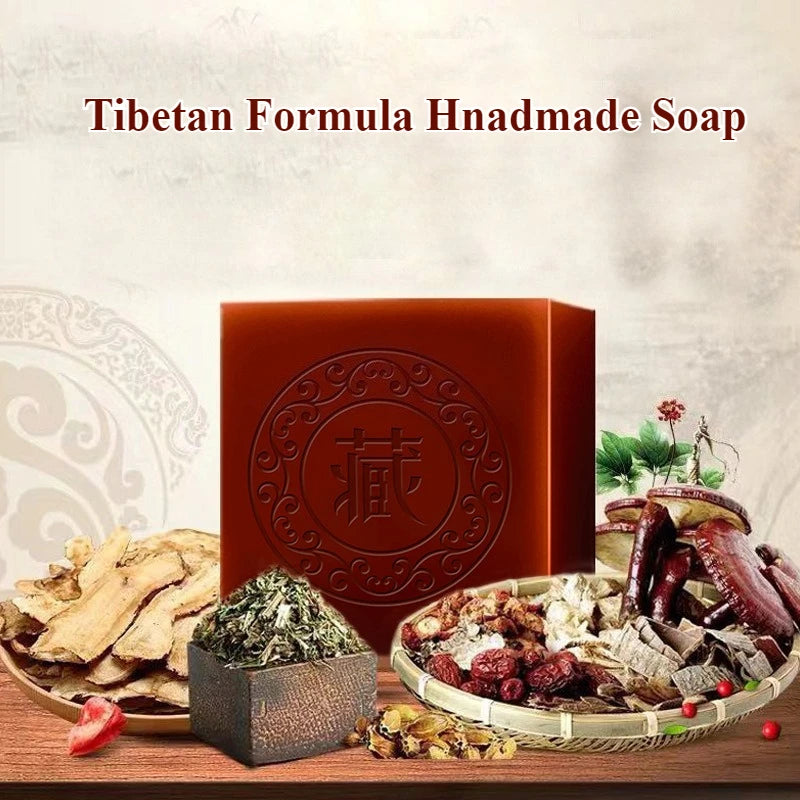 Tibetan Ancient Formula Handmade Black Soap Face Clean Chinese Herbal Soap Bar Repel Mites Inhibit Ance Tibetan Soaps Whitening