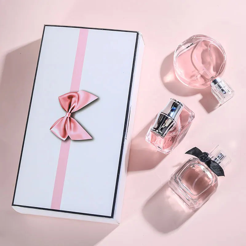 90ML(30mlx3PCS) Eau De Parfum Gift Box Feminino Spray Fresh Light Scent Floral Fruity Chypre Notes LongLasting Women Perfume Set