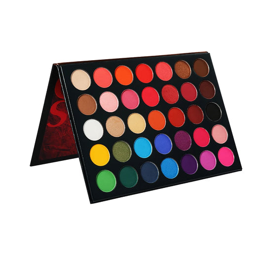 Beauty Glazed Eyeshadow Palette 35 Colors Matte Shimmer Natural Smokey Glitter Makeup Set for All Skin Types