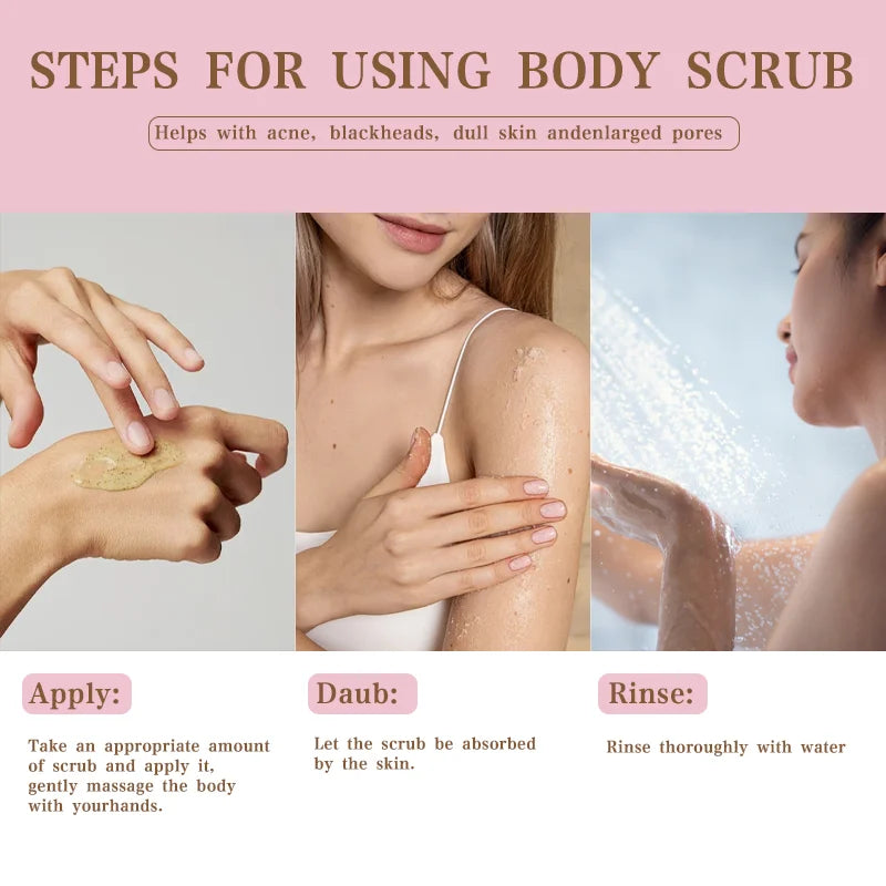 Exfoliator Scrub Cherry Body Cream Deep Cleaning Moisturizing