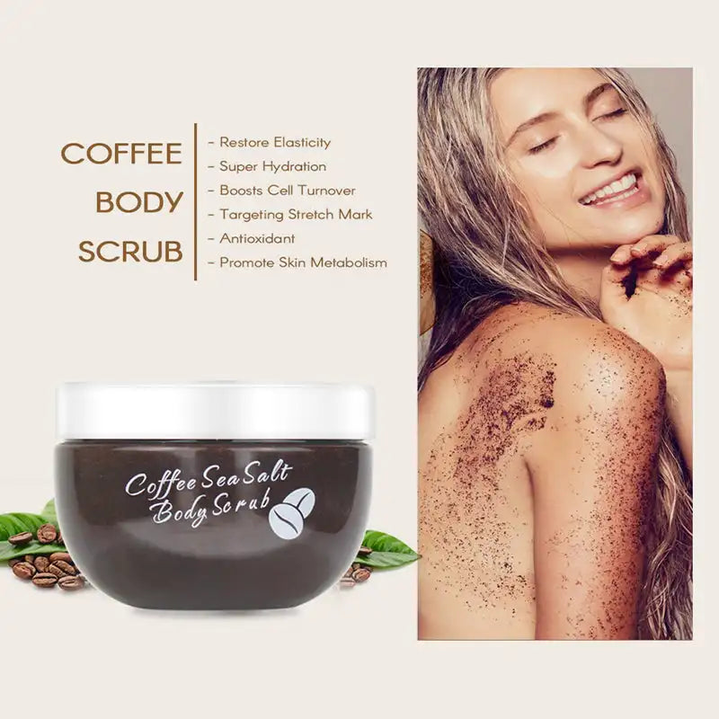 320g KOEC Coffee Dead Sea Salt Exfoliator Body Scrub Bath Salt Moisturizing Exfoliating Antioxidant Elasticity Fade Stretch Mark