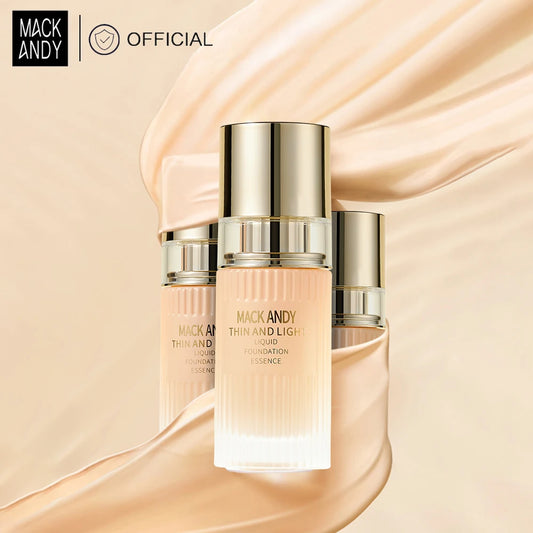 MACKANDY Serum Liquid Foundation Long-lasting Makeup, Full Coverage with Matte Finish, Radiant Formula for All Skin Types Vegan
