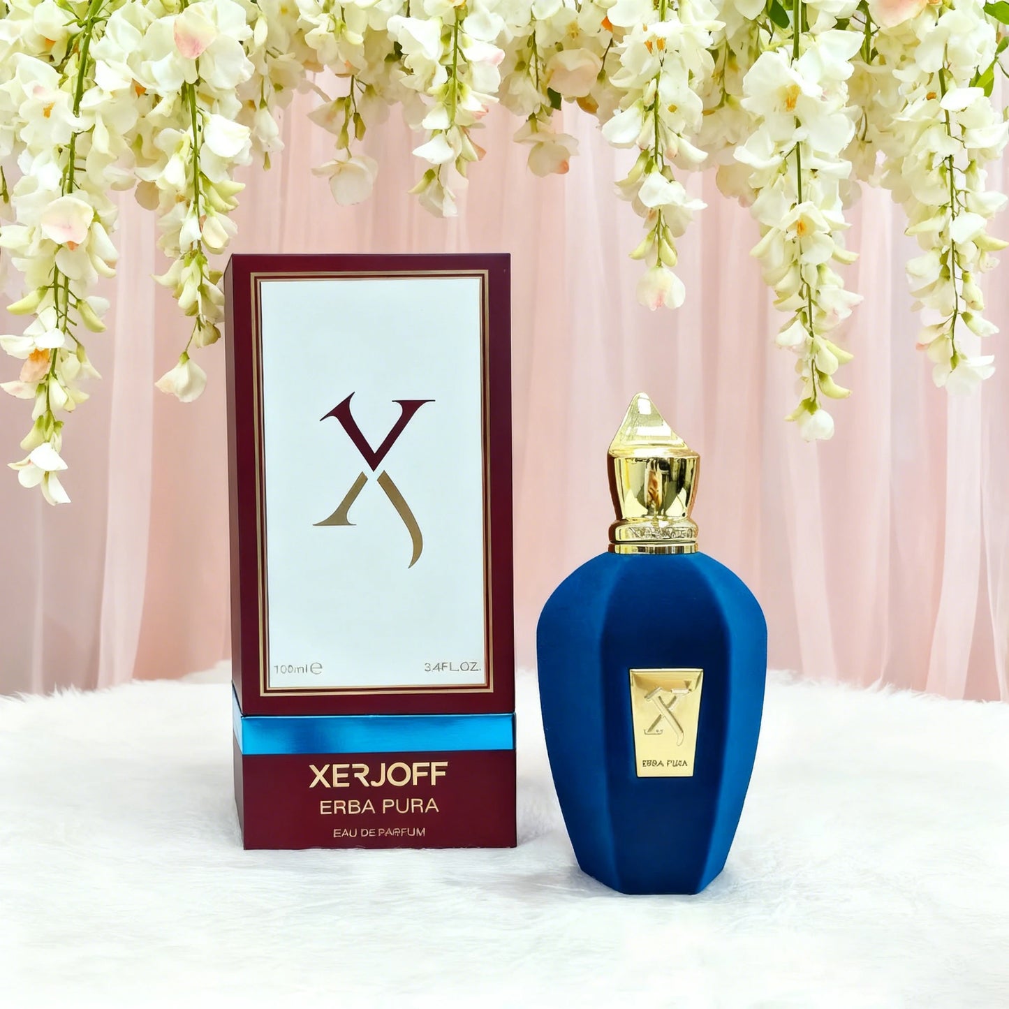 XERJOFF ERBA PURA | Luxury blue green bottle perfume spray, delicate flower fragrance, lasting fragrance, men's and women's frag