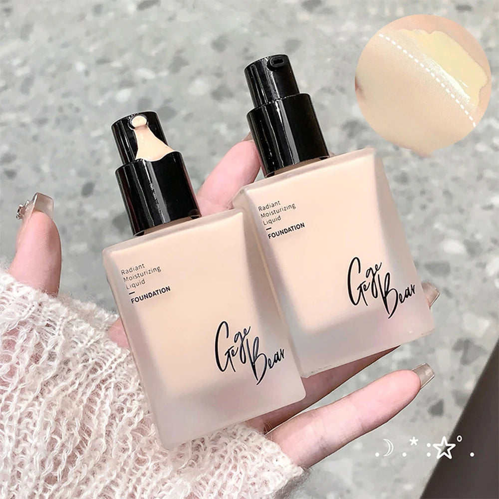 Gege Bear Light Foundation Liquid Concealer Long-lasting Moisturizing Natural Waterproof and Sweat-proof Foundation Cream