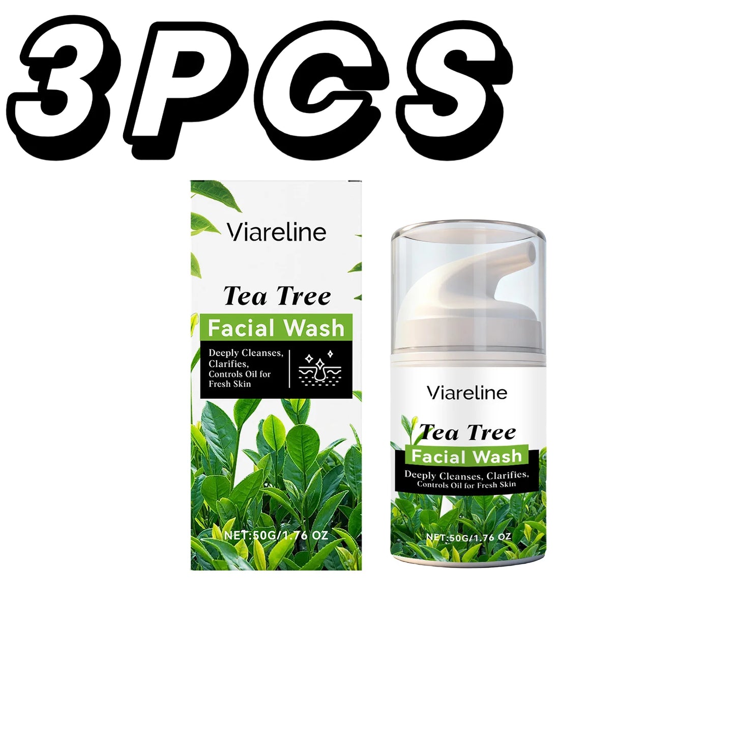 Salicylic Acid Facial Cleanser Moisturizing Deep Remove Cleansing Oil Control Exfoliating Blackhead Skincare Tea Tree Extract