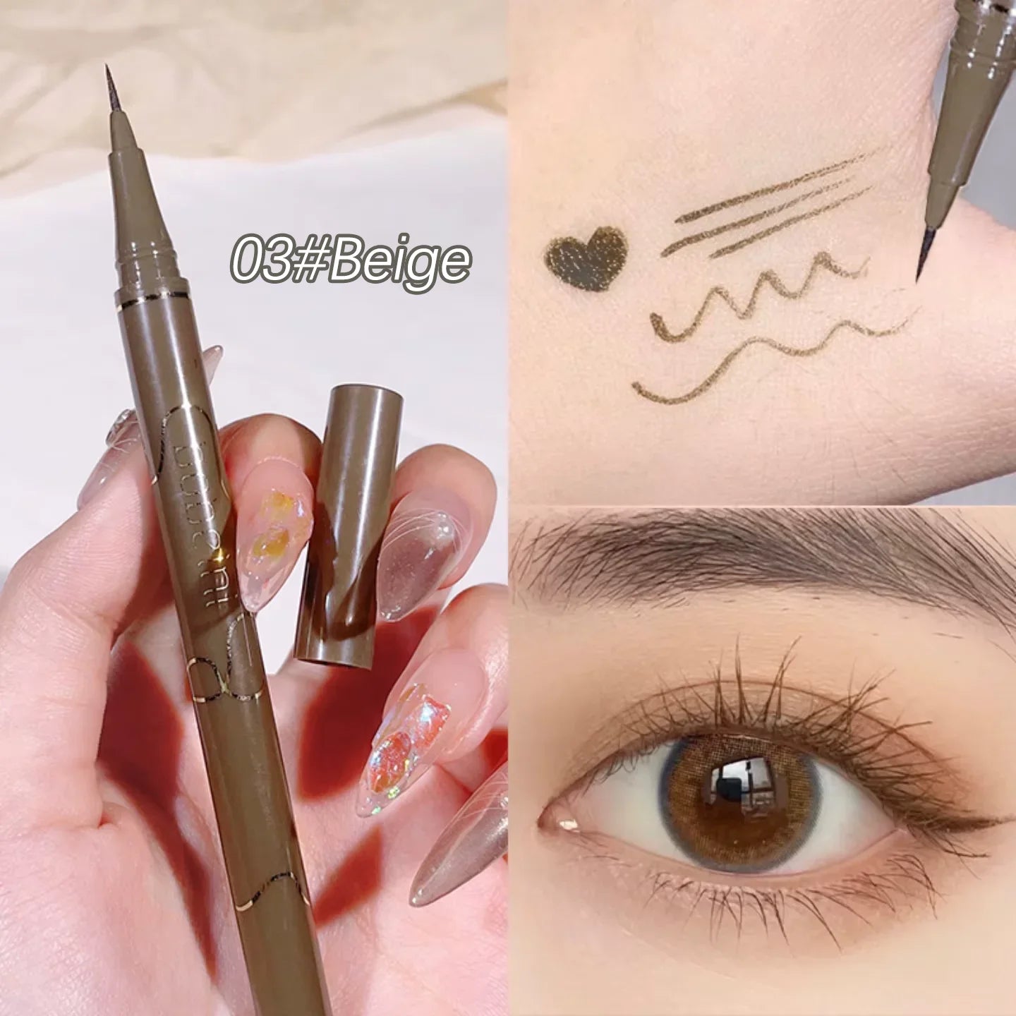 Slim Gel Eyeliner Pen – Smooth & Waterproof, Smudge-Proof, High-Pigment, Easy Glide, Multi-Color, Long-Lasting Eye Makeup