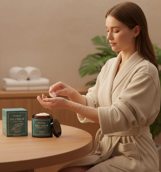Sea Salt Body Scrub Brighten Skin Tone Deep Cleaning Dirt Unclog Pores Improve Skin Texture Antioxidant Gentle Exfoliating Scrub