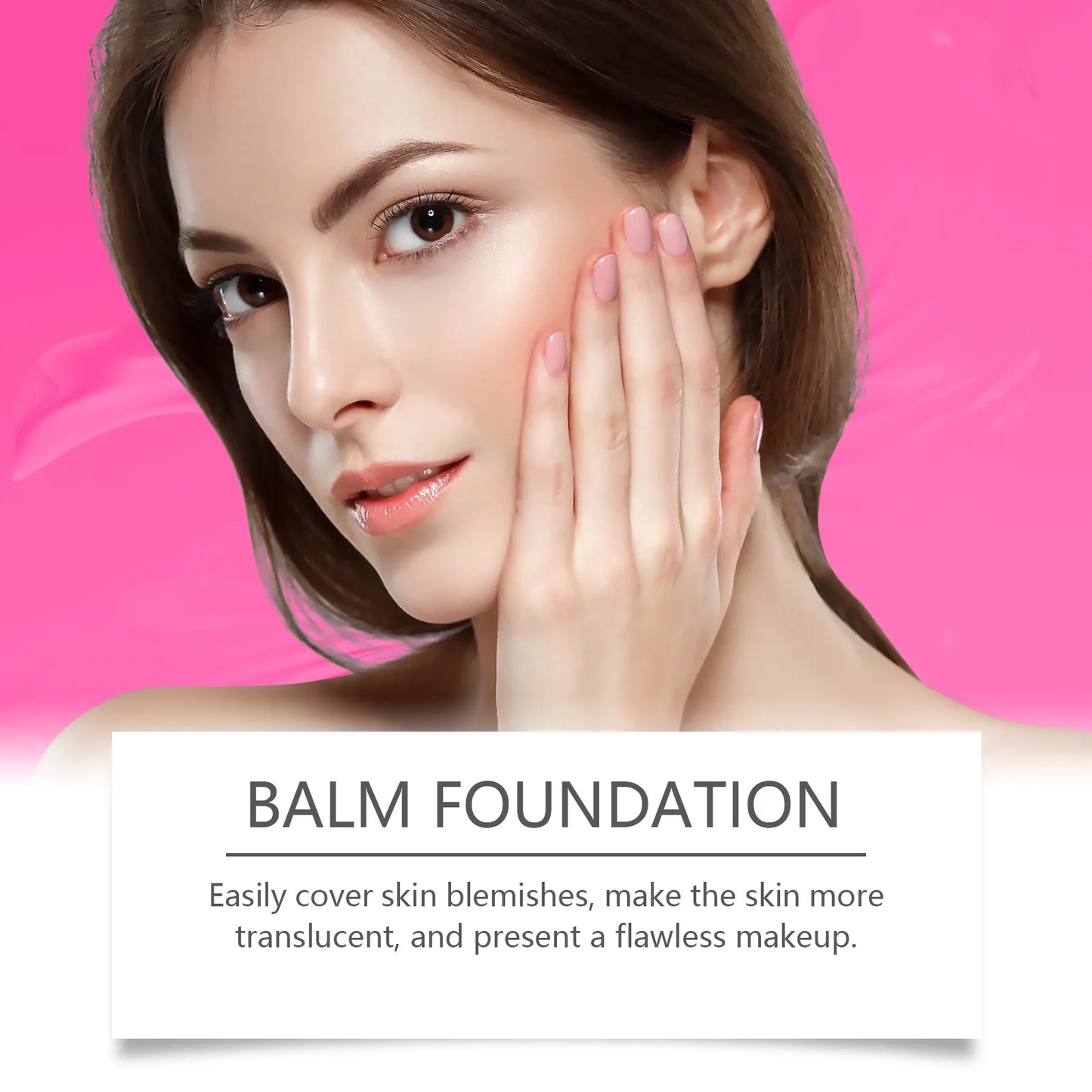 Zephoco Balm Foundation 4 Color Long Lasting Oil Control Age-Defying Matte BB Cream Foundation High Coverage Makeup Products 20g
