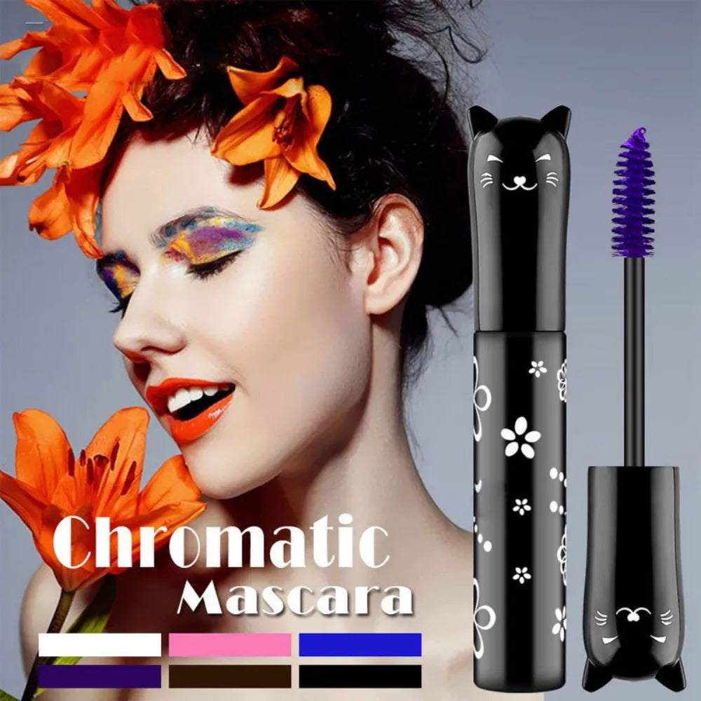6-Color Mascara with Large Brush Head, Easy to Apply, Non-Clumping, Not Easy to Smudge, Mascara and Eyebrow Gel