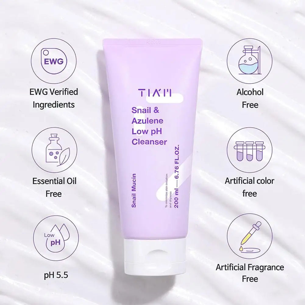 Daily Sun Care Sunscreen Snail Azulene Calmfort Cream Firming Skin Low PH Cleanser Shrinks Pores Non-Greasy Skin Care