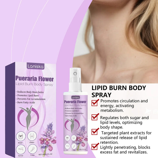 Pueraria Flower Body Care Spray Promoting Blood Circulation Lightweight Easily Absorbed Non-Greasy Suitable for Daily Use