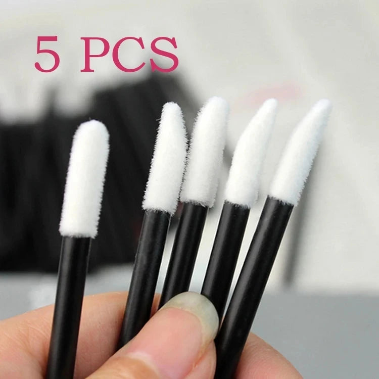 Lip Brush 5/100 Pcs Eyelash Brushes Applicators for Makeup Lip Brushes Lip Gloss Stick Lipstick Wands Set Cosmetic Makeup Tools