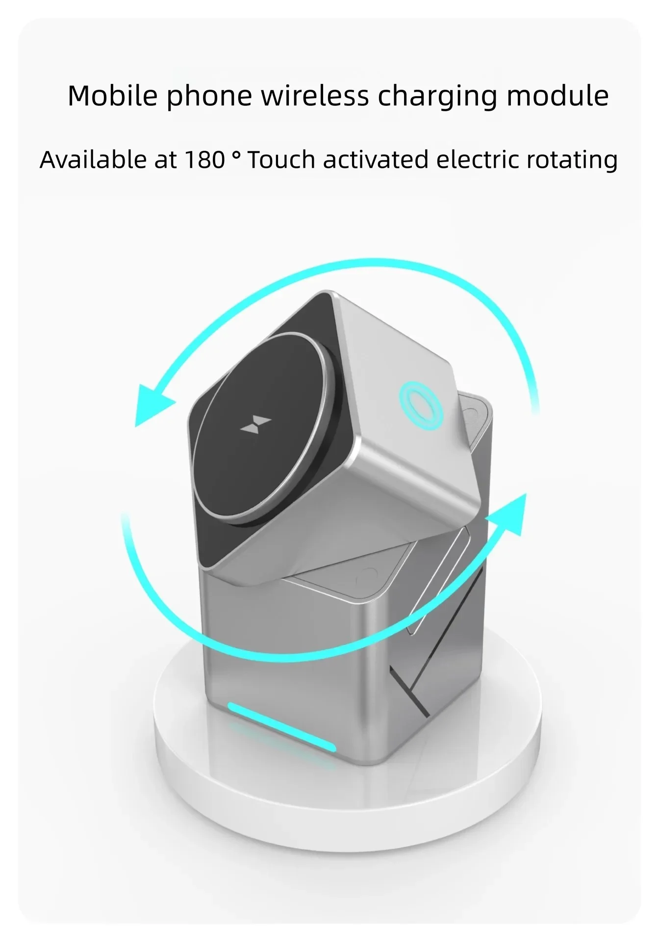 Magic Cube Spin Wireless Charger with Strong magnetic Force and 100W fast Charging, a new three-in-one desktop wireless char