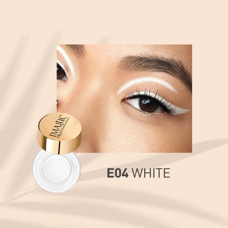 IMAGIC 3-Color Gel Eyeliner Waterproof Quick Dry Long-lasting EyeLiner Cream With Brush Professional Cosmetic Black/White/Blue