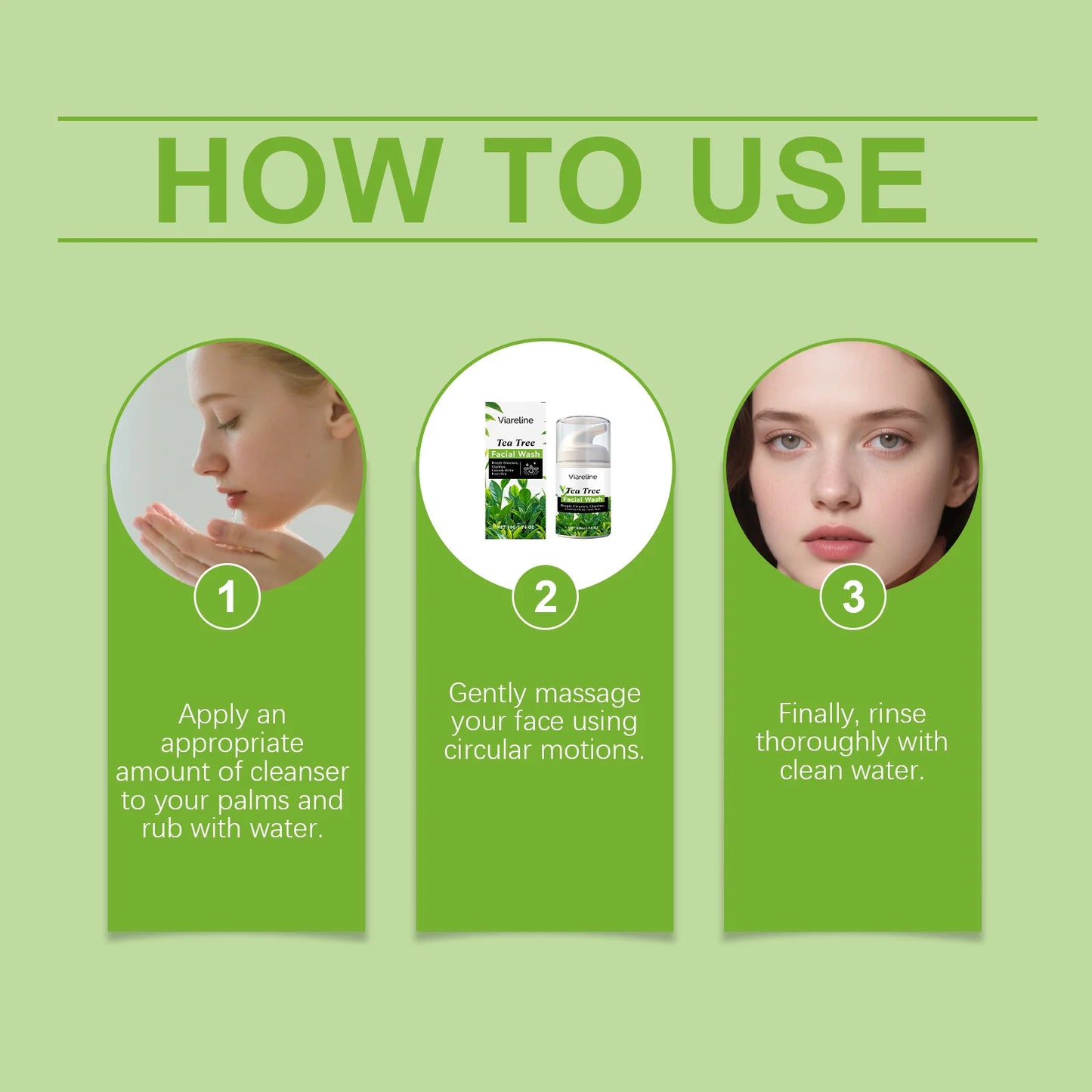 Salicylic Acid Facial Cleanser Moisturizing Deep Remove Cleansing Oil Control Exfoliating Blackhead Skincare Tea Tree Extract