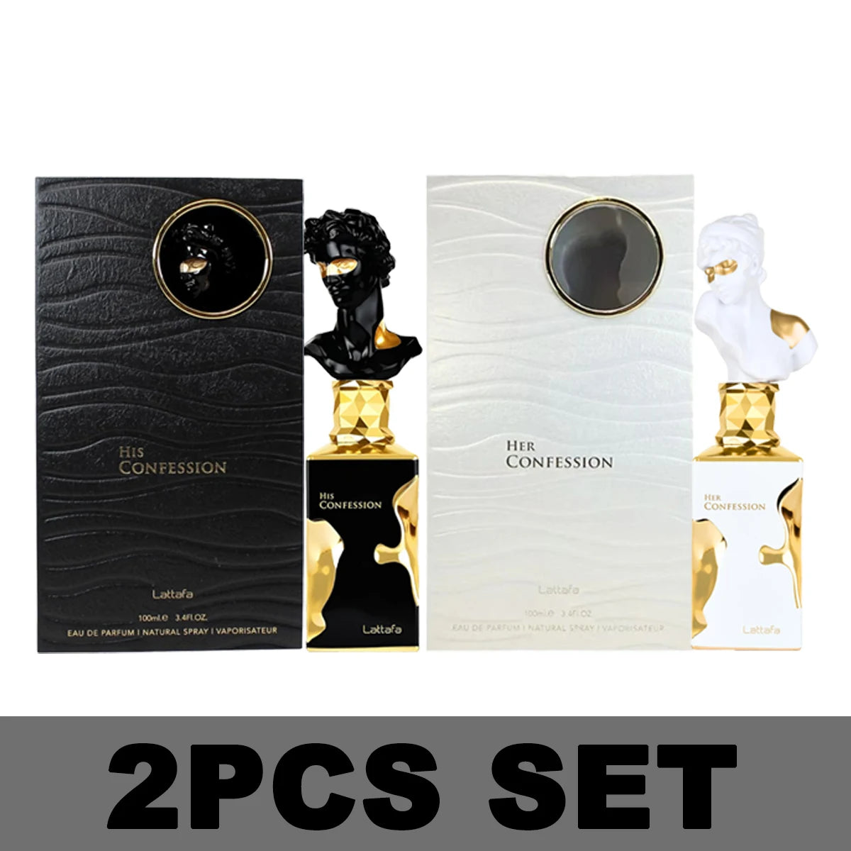 Lattafa His Confession Eau de Parfum Spray 100ml Original Arab Perfumes Lasting Charm Floral Pheromones Perfume for Women Makeup
