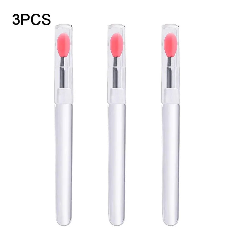 new 1/3pcs silicone lip brush disposable lip brush Lipstick Lipgloss Makeup Brushes HZS18