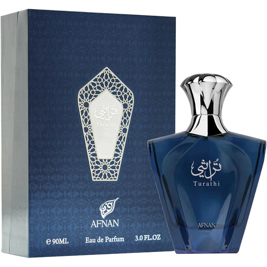 90ml Afnan Turathi Blue Eau de Parfum Spray for Men Long-Lasting Woody And Citrus Aromas Perfumes Masculinos Parfums Gifts