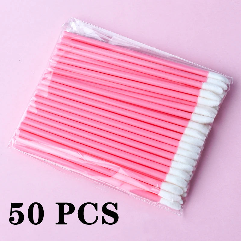 Lip Brush 5/100 Pcs Eyelash Brushes Applicators for Makeup Lip Brushes Lip Gloss Stick Lipstick Wands Set Cosmetic Makeup Tools
