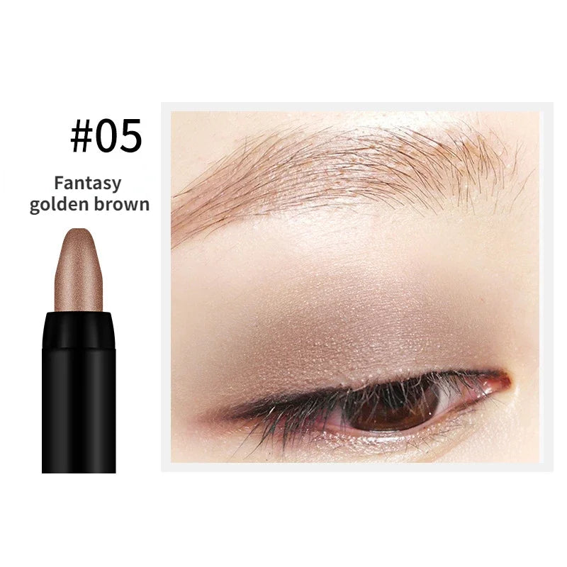Bling Eye Shadow Pen 16 Colors Eyeshadow Stick Eyeshadow Palettes Women Bling Silkworm Pen Pearlescent Eye-shadow Glitter Pencil