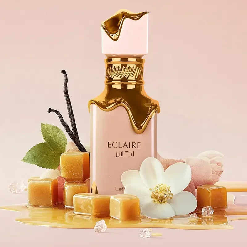 Lattafa Eclaire Perfume Spray- Vanilla, Caramel, Sweet, Floral  - Eau de Parfum Long-Lasting Fragrance for women 3.4oz / 100 ml