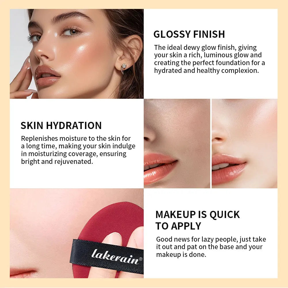 NEW Glow CC Cream Foundation Cushion Waterproof Long-lasting Brighten Foundation Cream Women Base Makeup Face Korean Cosmetics