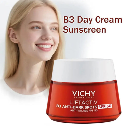 Vichy B3 Day Cream Sunscreen Anti Spot Face Cream Continuous Water Lock SPF50 Day Anti-Aging Elastic Skin For All Skin Types50ml