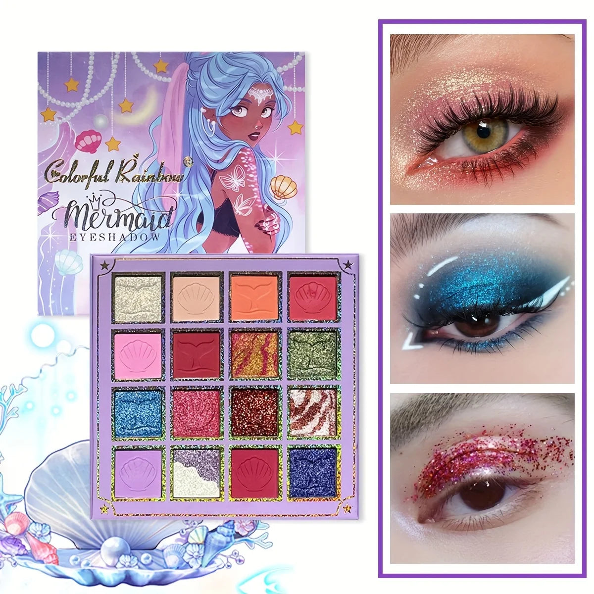 16 Shades Eyeshadow Makeup Palette Shimmer Matte Metallic High Pigmented Neutral Bold Waterproof Eyes Shadow Make Up Set