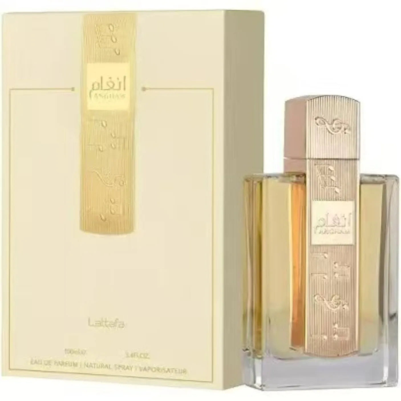 Lattafa Angham - Citrus, Lavender, Musk, Amber, Vanilla - Eau de Parfum Long-Lasting Fragrance for Unisex, 3.40 Ounce / 100 ml