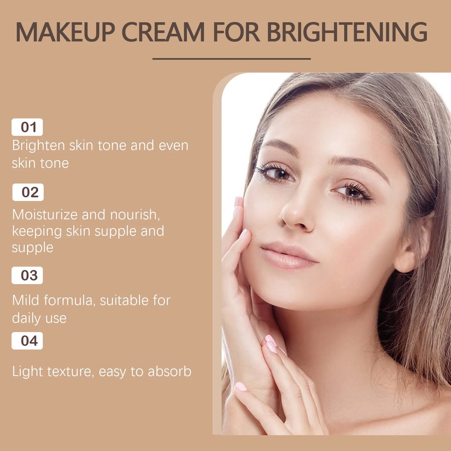 Lazy Face Cream Invisible Pores Cover Dark Spot Oil Control Brightening Foundation Base Concealer Moisturizing Isolation Cream