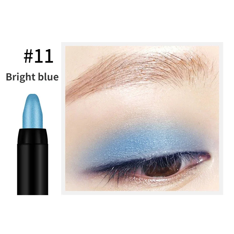 Bling Eye Shadow Pen 16 Colors Eyeshadow Stick Eyeshadow Palettes Women Bling Silkworm Pen Pearlescent Eye-shadow Glitter Pencil