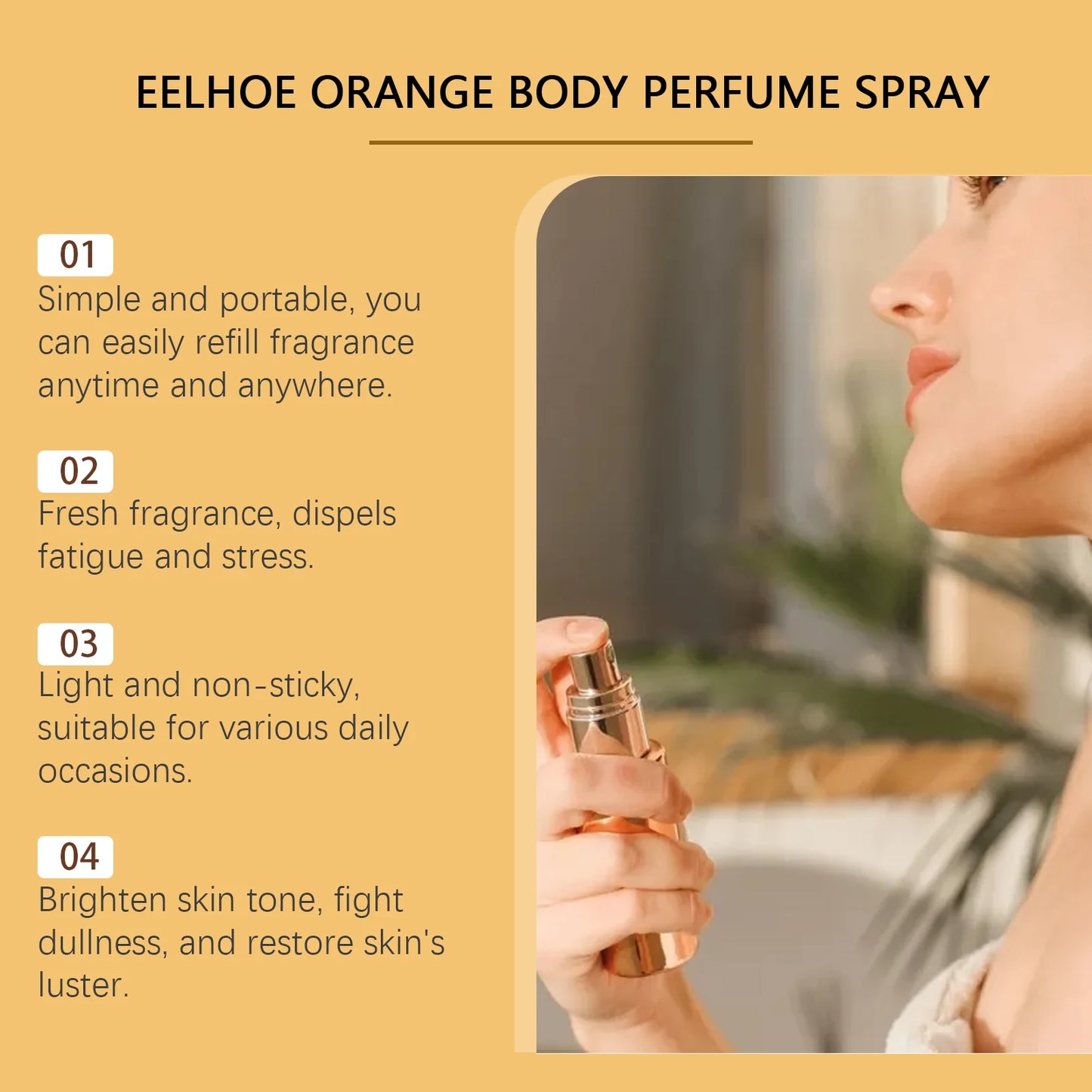 Body Perfume Long-Lasting Fragrance Spray with and Soothing Scent Clean Cruelty Free Hair Body Perfume Spray for Women