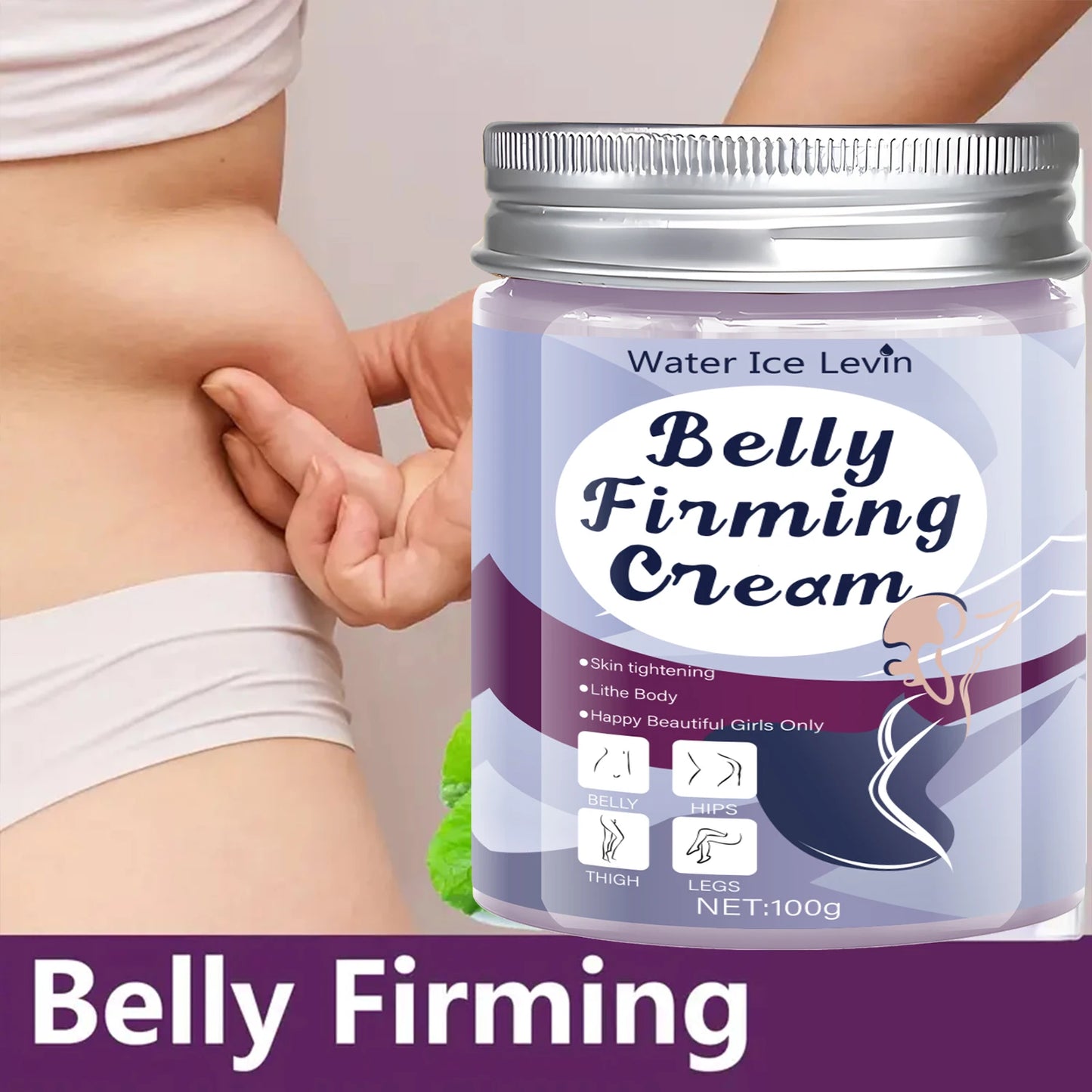 Firming Body Cream, Abdominal Firming Cream, Jojoba Oil and Caffeine, Lifting Light Beige, Suitable for Abdominal, Buttocks, Thighs and Chest
