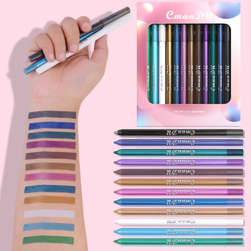 Waterproof Eyeliner Pencil Set A Combination of Multiple Colors Creates The Perfect eye Makeup Shimmering Multi-Color Eyeshadow