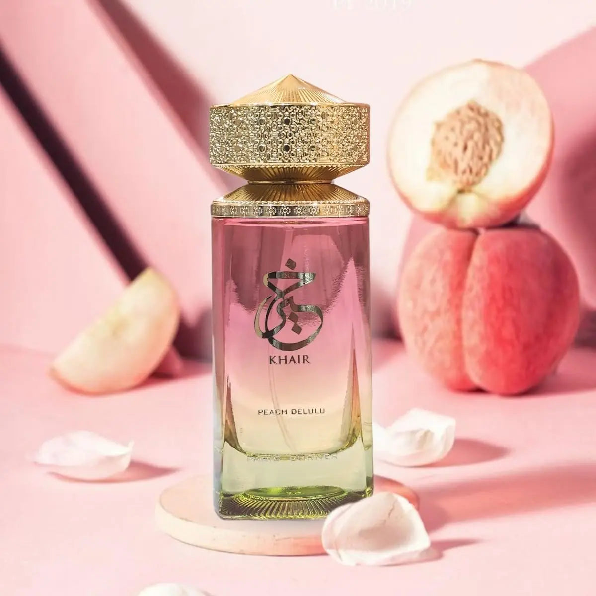 Khair Peach Delulu Eau De Parfum Paris Corner for Women 3.4 Fl Oz Sophisticated Gourmand Perfume with Notes of Peach