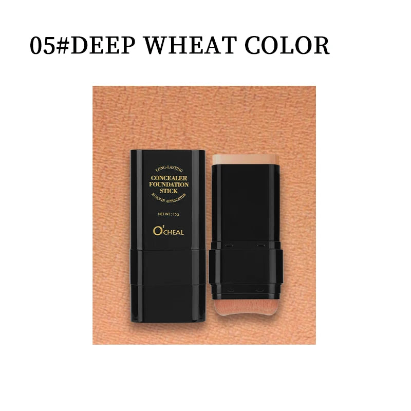 O'cheal Two In One Concealer Foundation Stick Facial Matte Waterproof Bronzer Contouring Face Coverage Moisturizing Makeup Cream