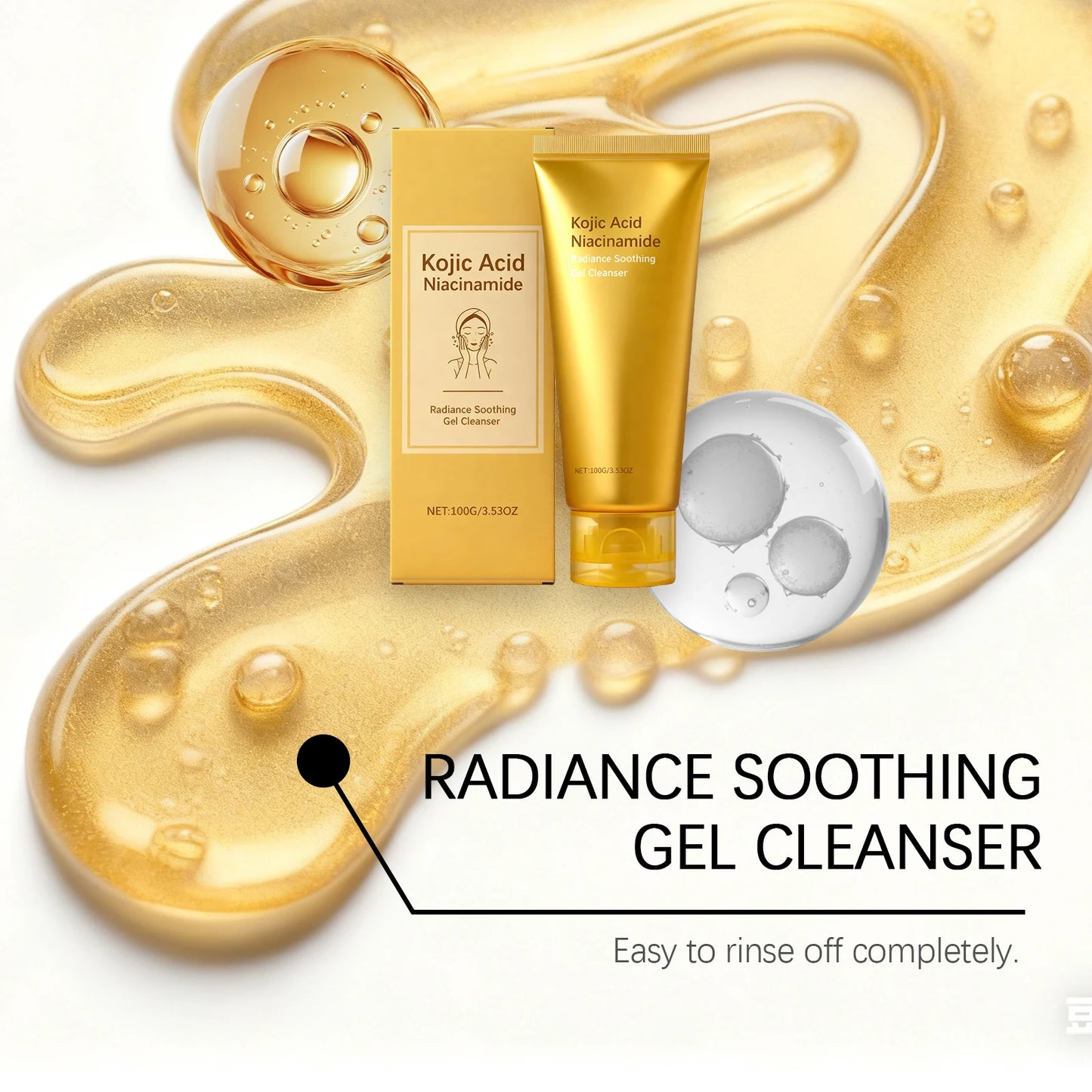 Radiance Soothing Gel Cleanser Skin Cleansing Brightening Hydrating Repair Face Foam Daily Cleanser for Sensitive Skin Skincare