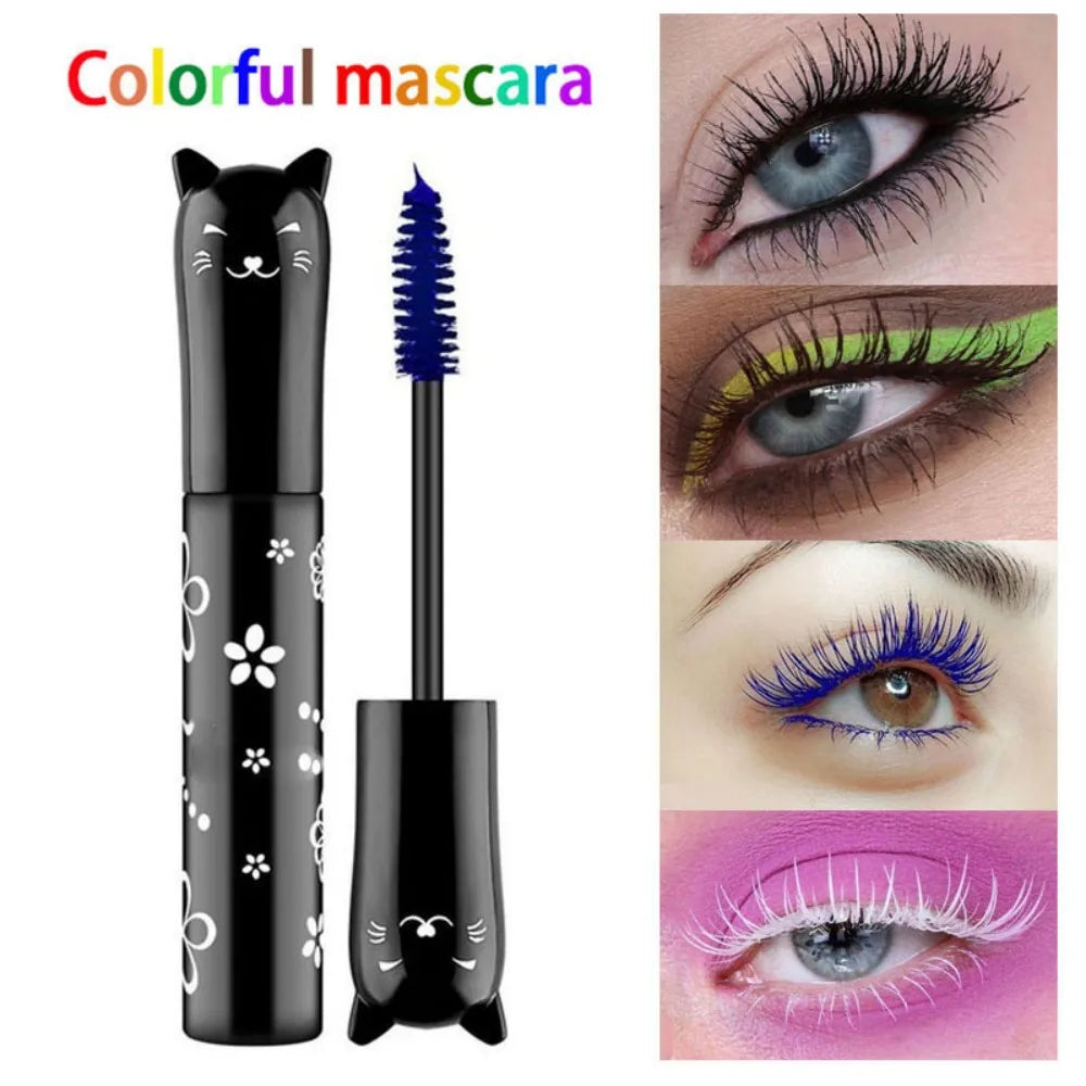 6-Color Mascara with Large Brush Head, Easy to Apply, Non-Clumping, Not Easy to Smudge, Mascara and Eyebrow Gel