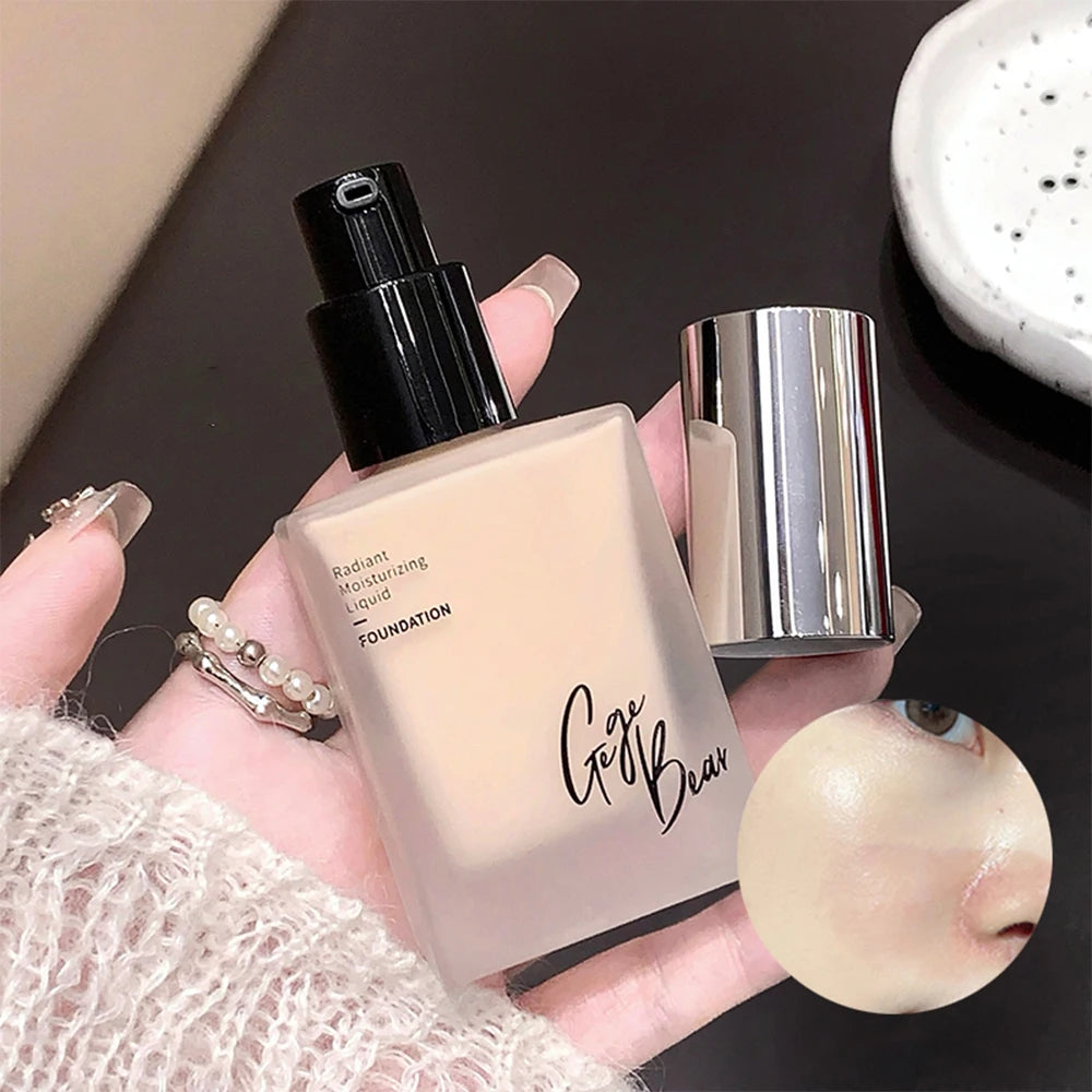 Gege Bear Light Foundation Liquid Concealer Long-lasting Moisturizing Natural Waterproof and Sweat-proof Foundation Cream
