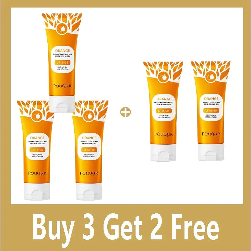 100g Orange Facial Exfoliate Gel For Deep Moisturizing Pore Cleansing Gentle Facial Scrub Body Cleansing Gel Dead Skin Remover
