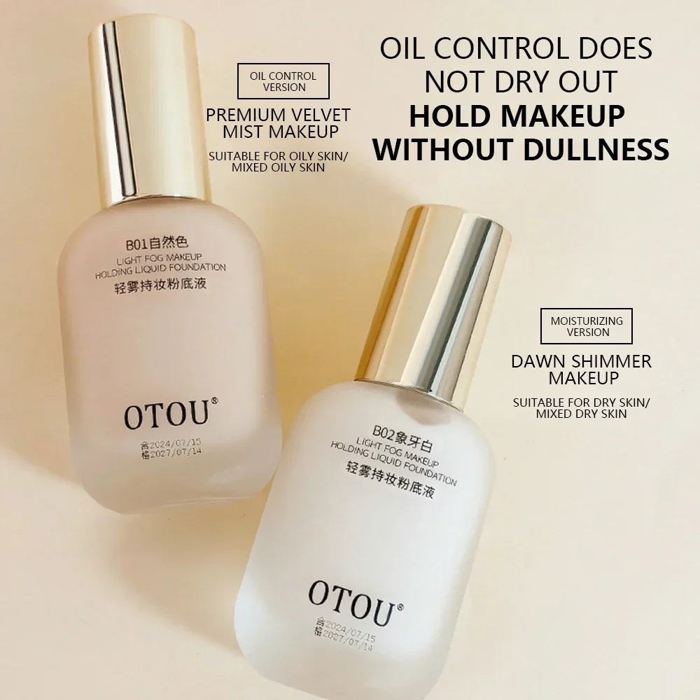 OTOU 30ml Liquid Foundation Concealer Long-Lasting BB Cream Waterproof Suitable for Dry to Oily Skin Brightening Skin Care