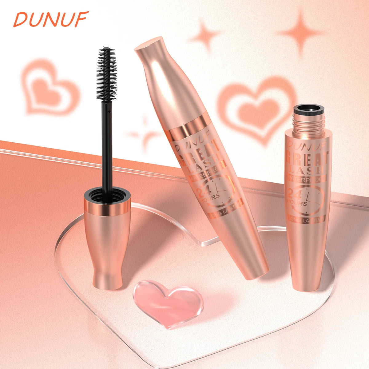 1pc/2pc/5pc/set Waterproof Black Mascara Lengthening Curling Long-lasting Volumizing Smudge-proof Y2K Daily & Party Makeup Gift