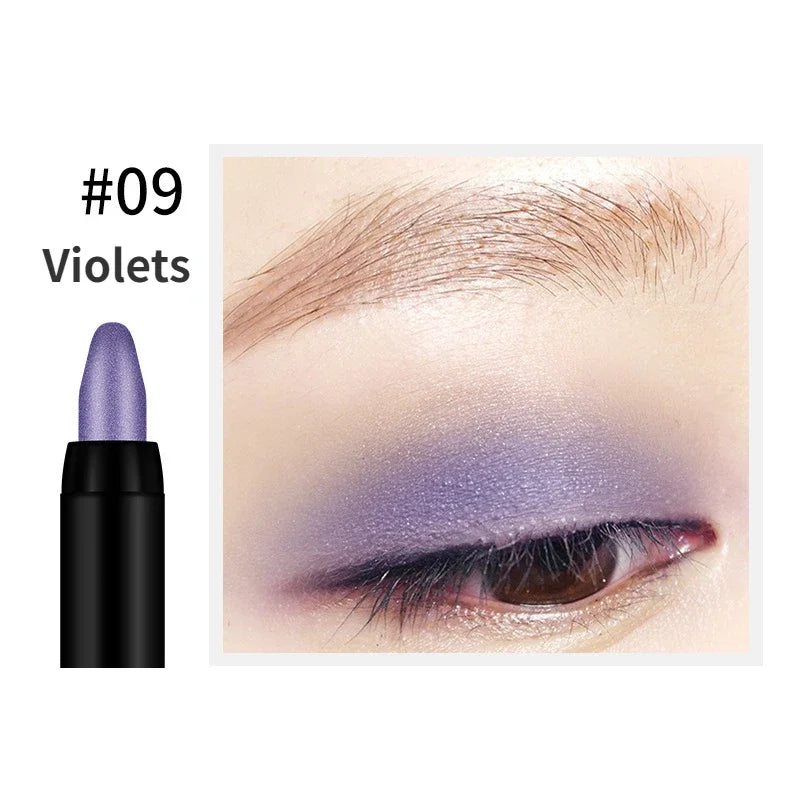 Bling Eye Shadow Pen 16 Colors Eyeshadow Stick Eyeshadow Palettes Women Bling Silkworm Pen Pearlescent Eye-shadow Glitter Pencil