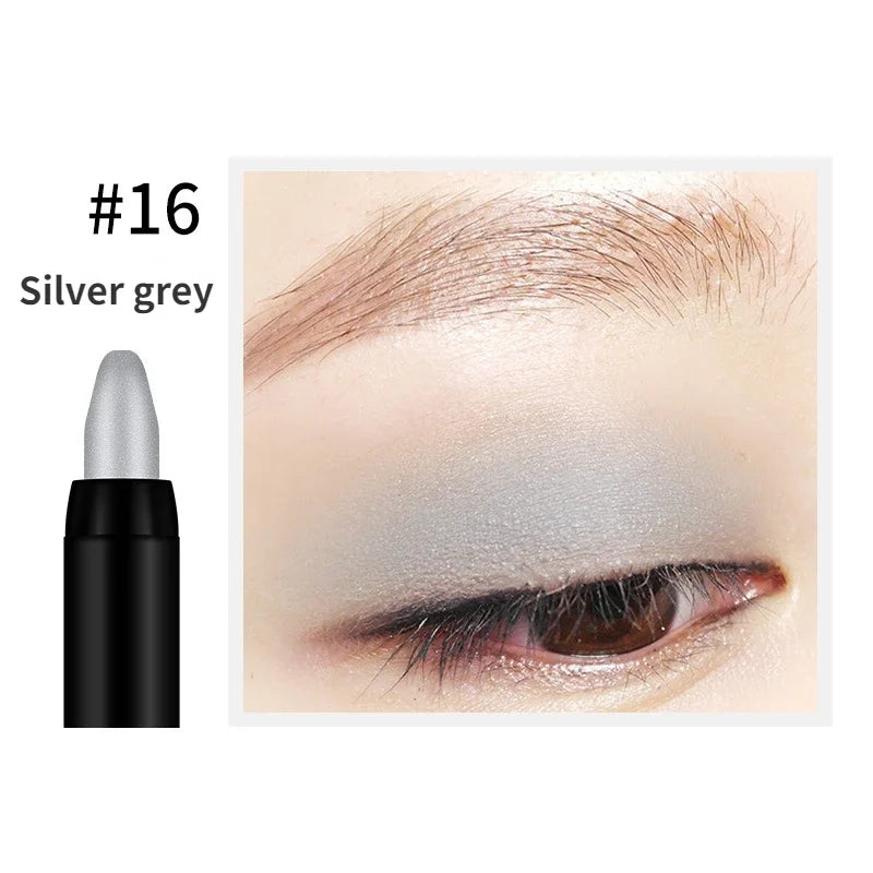 Bling Eye Shadow Pen 16 Colors Eyeshadow Stick Eyeshadow Palettes Women Bling Silkworm Pen Pearlescent Eye-shadow Glitter Pencil